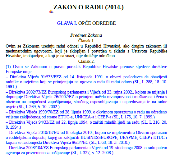 Preuzmite promjene u zakonu o radu 2010_2014